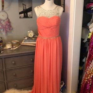 Peach dress (corset back)
